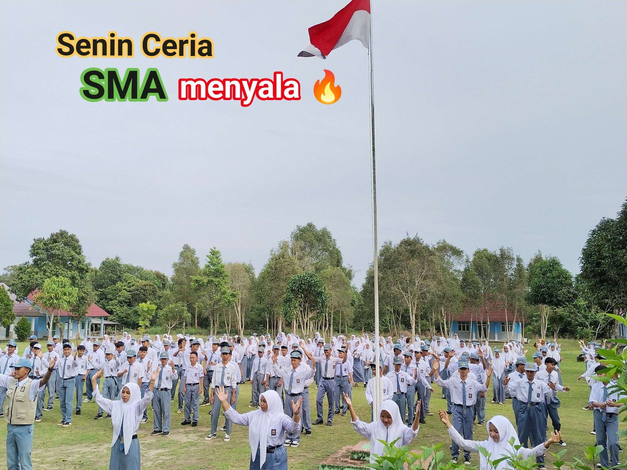 Senin ceria SMAN 1 Pulau Besar